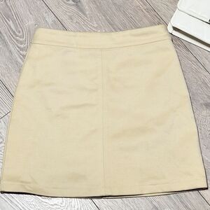 Stylish Cream Mini Skirt